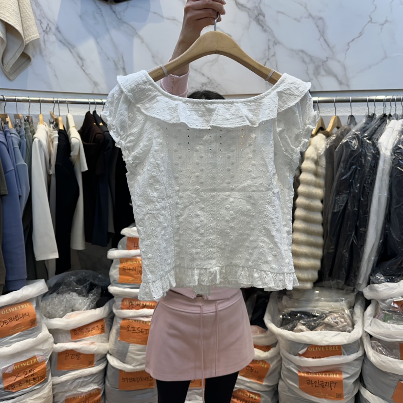 OLIVE TrEE東大門直郵女裝新款26春夏職業吊帶背心荷葉邊OLIVE TrEE吊帶/背心