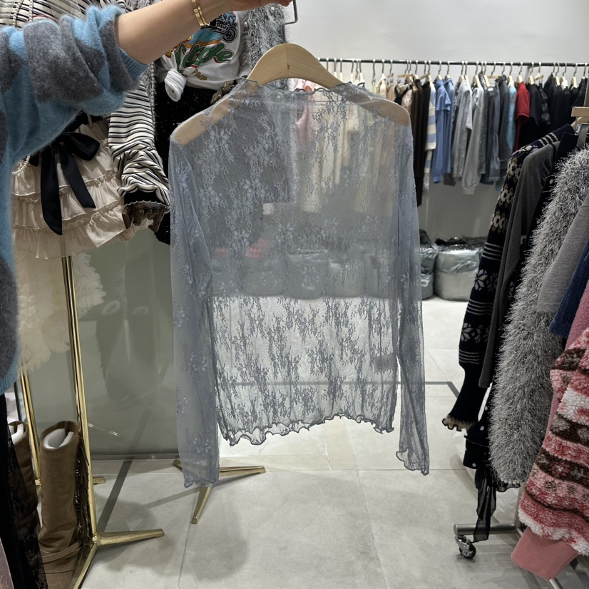 JENNY 1976韓國直郵女裝新款熱賣26春夏真品襯衫蕾絲衫透明JENNY 1976襯衫/蕾絲衫圖色3