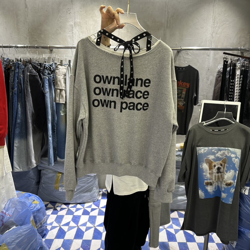 AMOUR東大門代購女士新品人氣休閑26春夏職業真品時尚衛衣AMOUR衛衣圖色1