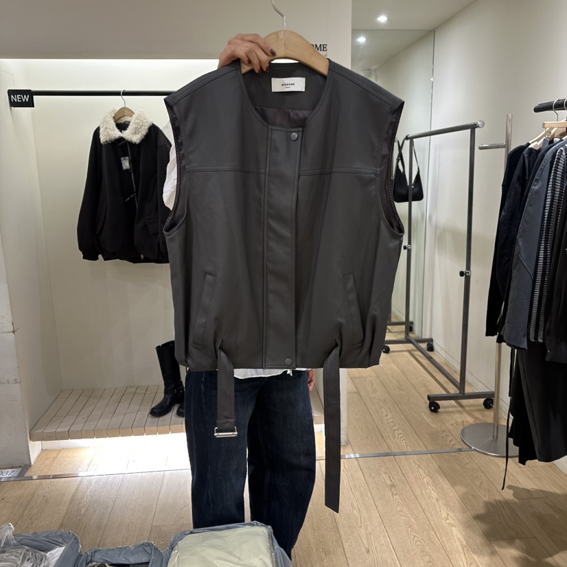 WINSOME東大門實拍女士新款職業時尚真品推薦人氣26春夏馬甲WINSOME馬甲圖色1墨色