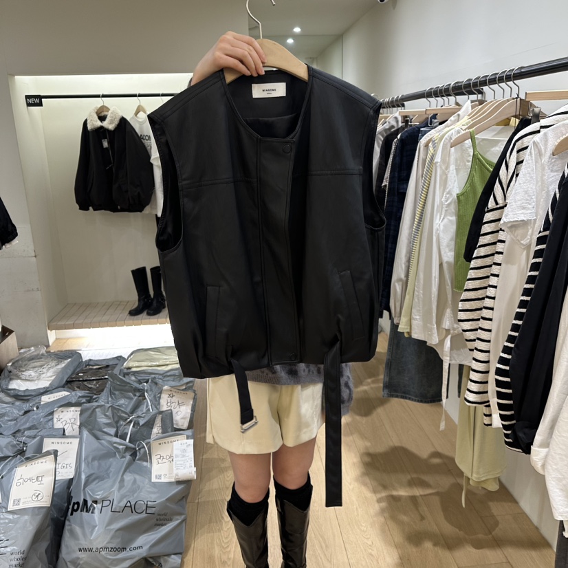 WINSOME東大門實拍女士新款職業時尚真品推薦人氣26春夏馬甲WINSOME馬甲圖色2黑色