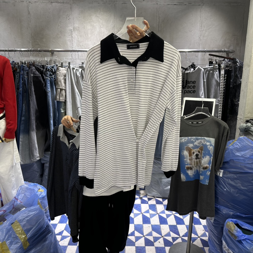 AMOUR東大門代購女裝新品人氣真品時尚26春夏熱賣長袖T恤AMOUR長袖T恤圖色2