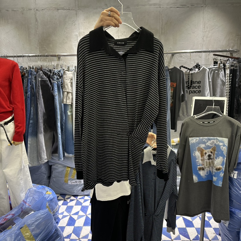 AMOUR東大門代購女裝新品人氣真品時尚26春夏熱賣長袖T恤AMOUR長袖T恤圖色3黑色