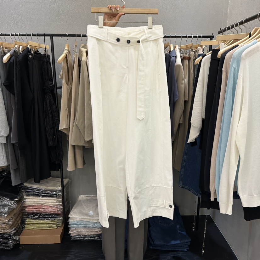 FLAMME TOIT/LUNAMDE韓國直郵女士新款真品休閑褲含腰帶FLAMME TOIT/LUNAMDE休閑褲圖色1