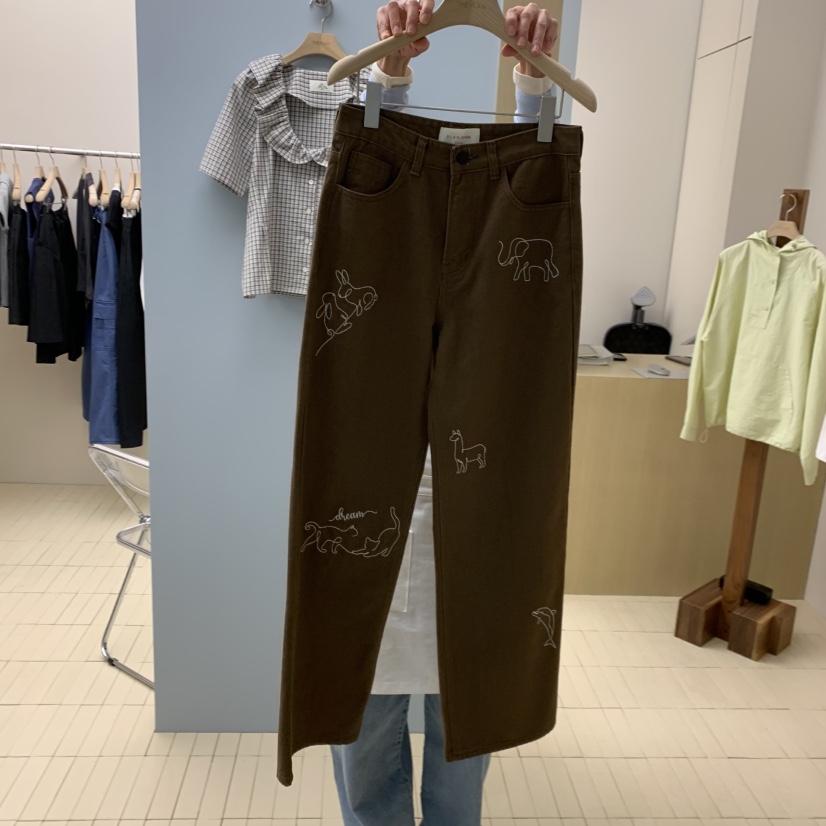 THEPLAN東大門代購女士新品26春夏推薦職業人氣休閑牛仔褲THE PLAN牛仔褲圖色1