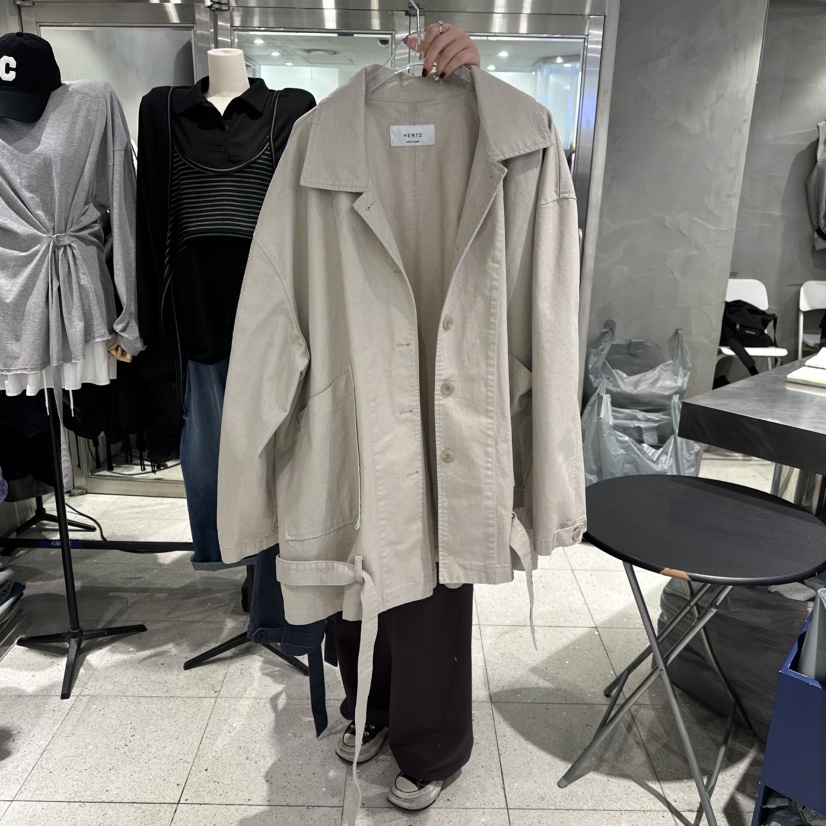HERTZ-P東大門直郵女裝新款熱賣推薦真品人氣夾克含腰帶HERTZ-P夾克圖色1