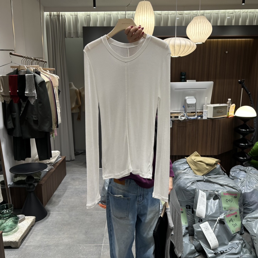 BABYTOUCH東大門實拍女裝新款休閑推薦26春夏長袖T恤天絲BABYTOUCH長袖T恤圖色3