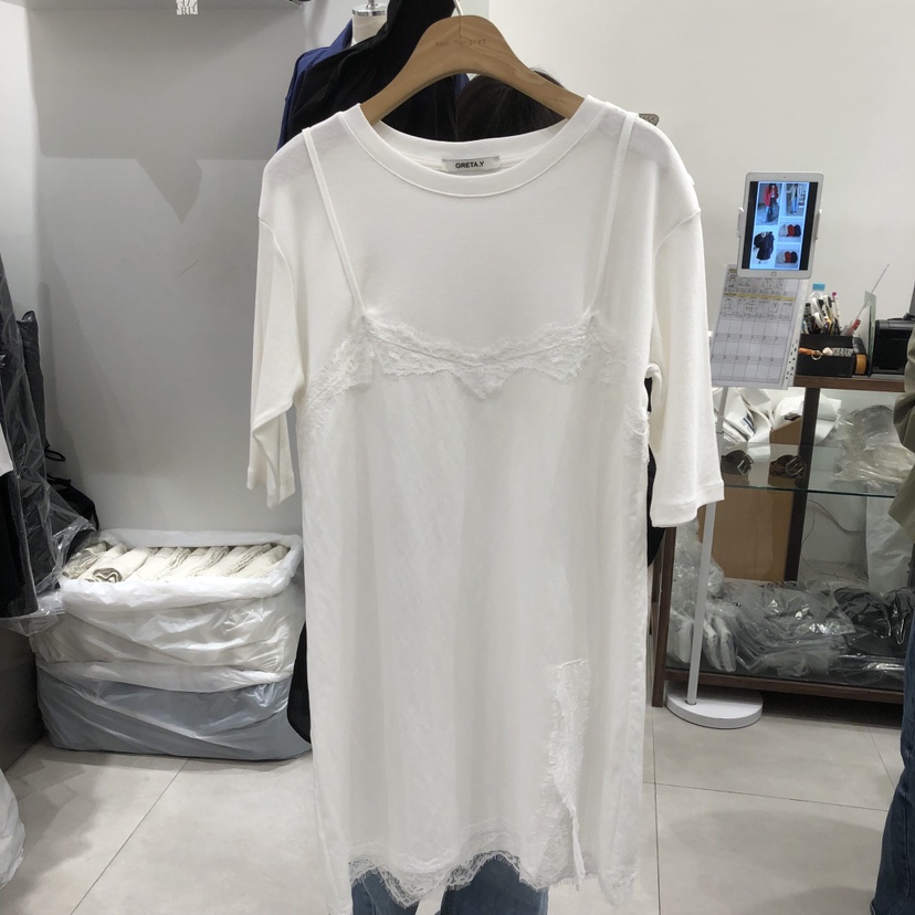 ANN MARGRET東大門代購女裝新款時尚連衣裙假兩件GRETA.Y連衣裙圖色1