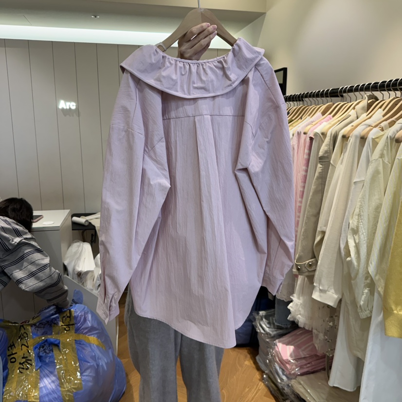 ARC韓國直郵女士新款熱賣真品休閑26春夏人氣推薦襯衫蕾絲衫ARC EN CIEL襯衫/蕾絲衫