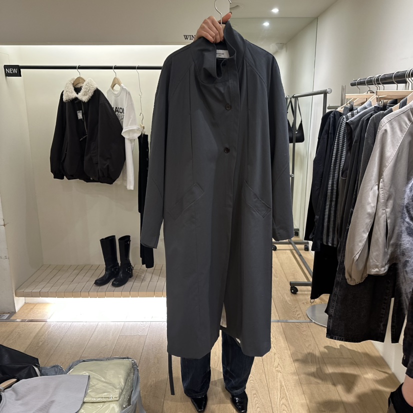 WINSOME東大門代購女裝新品職業時尚人氣休閑長款風衣含腰帶WINSOME長款風衣圖色2