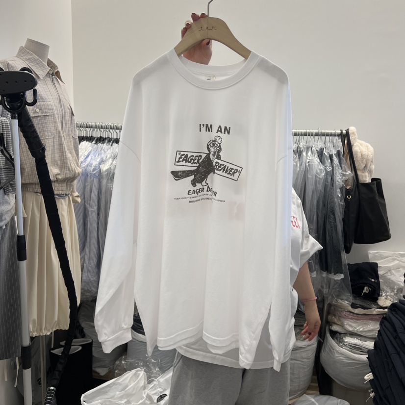 TAN&amp;COMO韓國代購女裝新款真品熱賣時尚職業長袖T恤tan-COMO長袖T恤圖色1