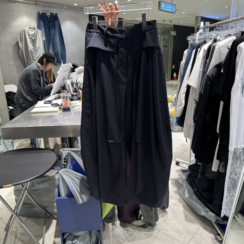 HERTZ-P東大門代購女士新品26春夏時尚休閑職業休閑褲條紋HERTZ-P休閑褲圖色2