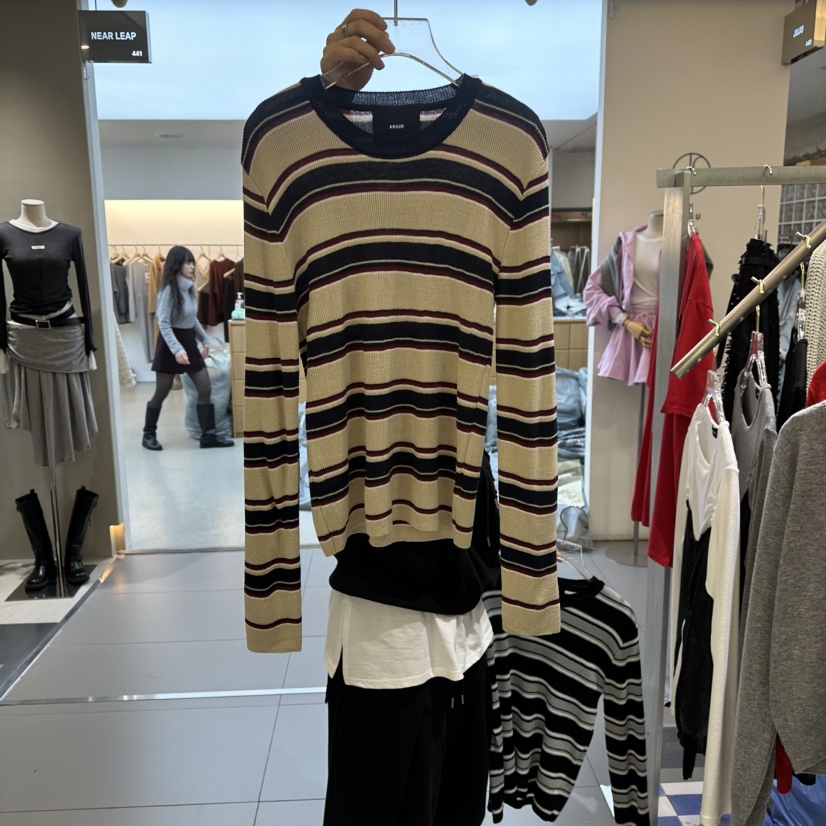 AMOUR韓國代購女裝新款真品時尚推薦職業休閑熱賣長袖T恤AMOUR長袖T恤圖色1