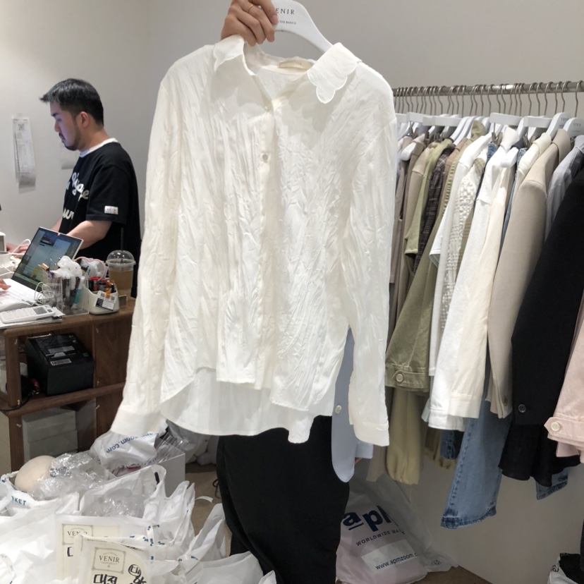 VENIR-a東大門實拍女士新品職業真品26春夏熱賣襯衫蕾絲衫VENIR-a襯衫/蕾絲衫圖色3