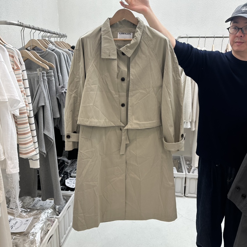 HUMMING BIRD東大門直郵女士新款26春夏推薦真品長款風衣HUMMING BIRD長款風衣圖色1