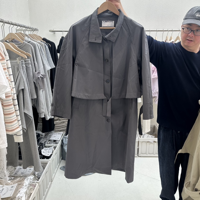 HUMMING BIRD東大門直郵女士新款26春夏推薦真品長款風衣HUMMING BIRD長款風衣圖色2