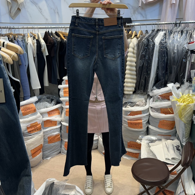 OLIVE TrEE東大門實拍女士新品職業休閑26春夏人氣牛仔褲OLIVE TrEE牛仔褲