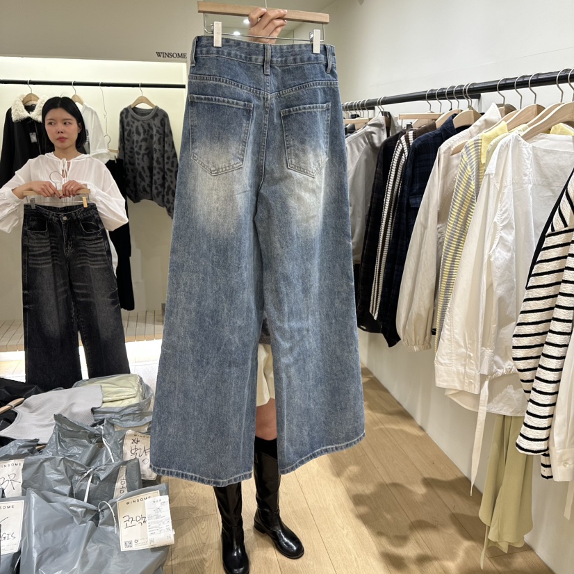WINSOME韓國代購女士新品人氣職業真品休閑時尚26春夏牛仔褲WINSOME牛仔褲