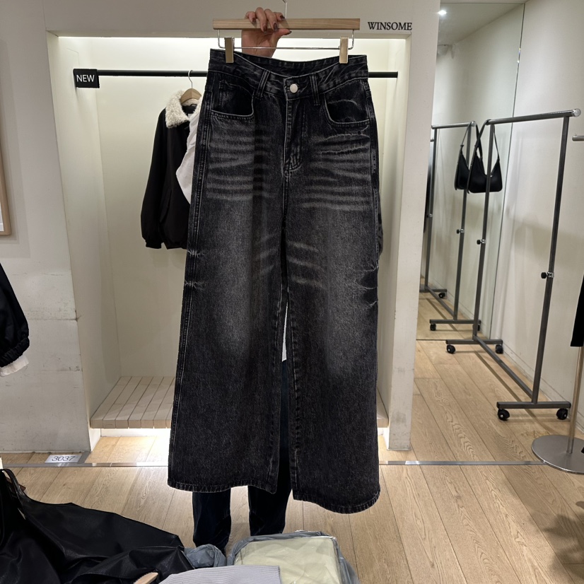 WINSOME韓國代購女士新品人氣職業真品休閑時尚26春夏牛仔褲WINSOME牛仔褲圖色2