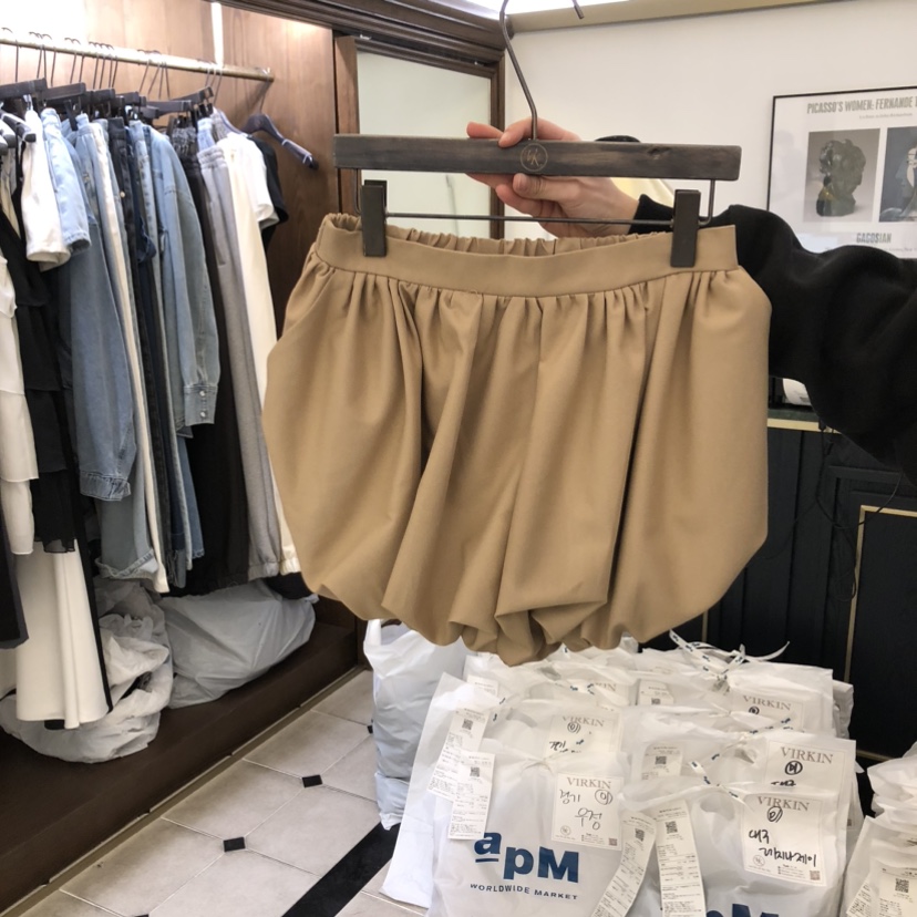 VIRKIN韓國直郵女士新款26春夏時尚推薦熱賣真品短褲雙層VIRKIN短褲圖色2