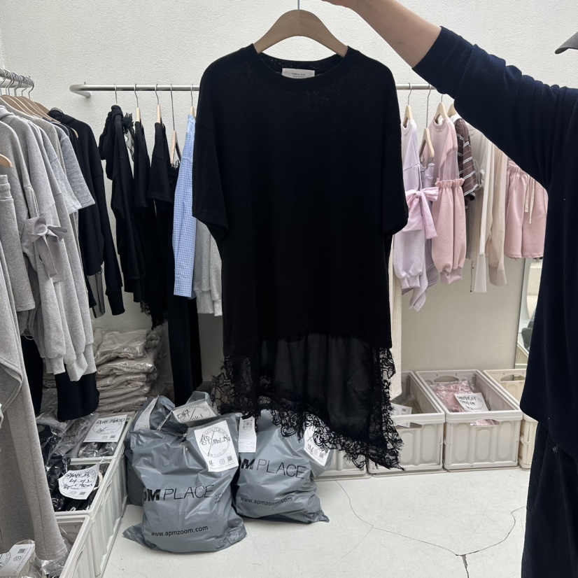 HUMMING BIRD東大門代購女士新品人氣時尚熱賣職業T恤蕾絲HUMMING BIRDT恤圖色2