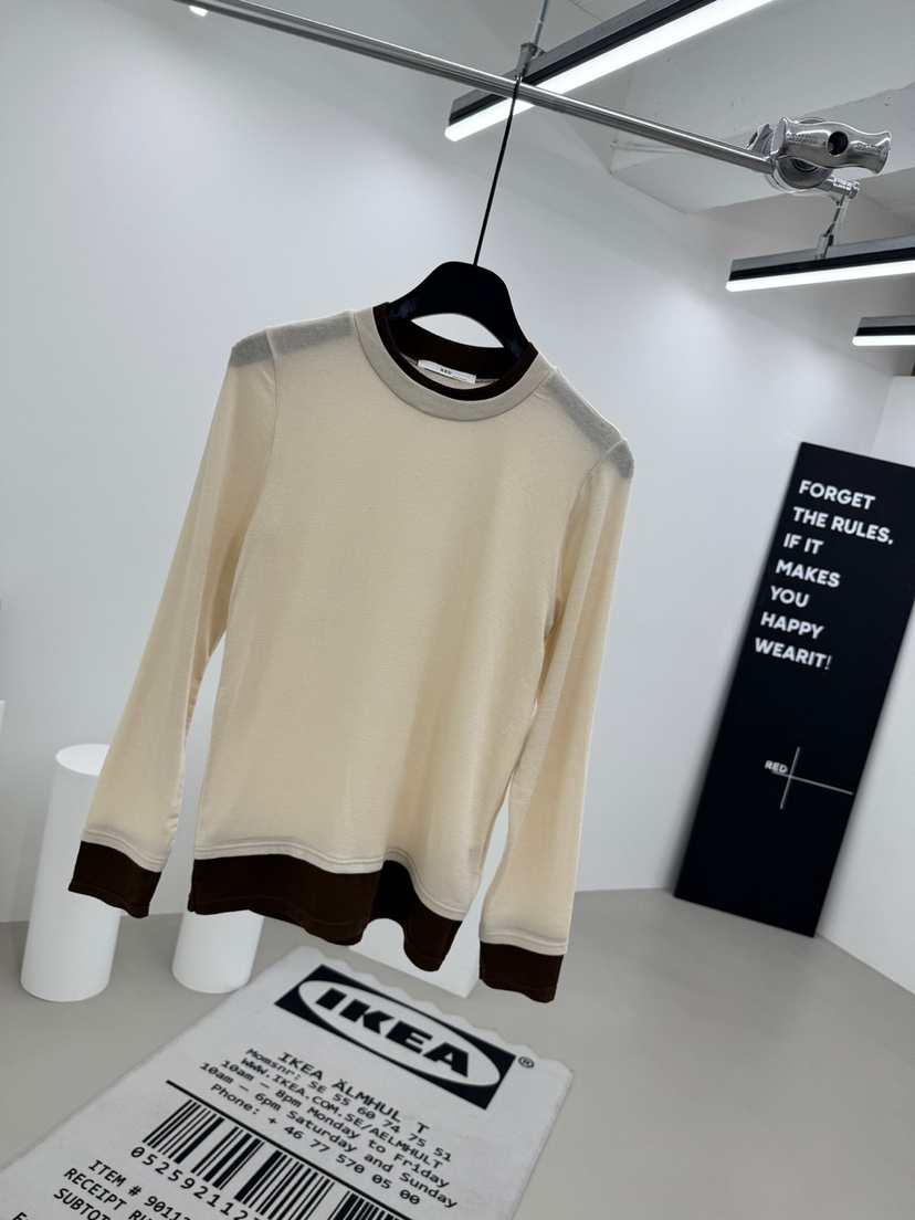 RED-A東大門實拍女士新款人氣休閑時尚職業真品長袖T恤雙層RED-A長袖T恤圖色1