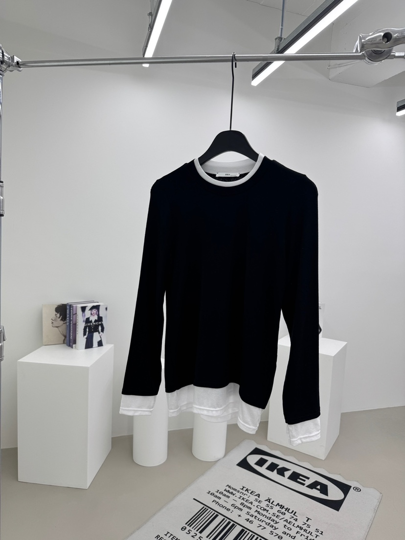 RED-A東大門實拍女士新款人氣休閑時尚職業真品長袖T恤雙層RED-A長袖T恤圖色2