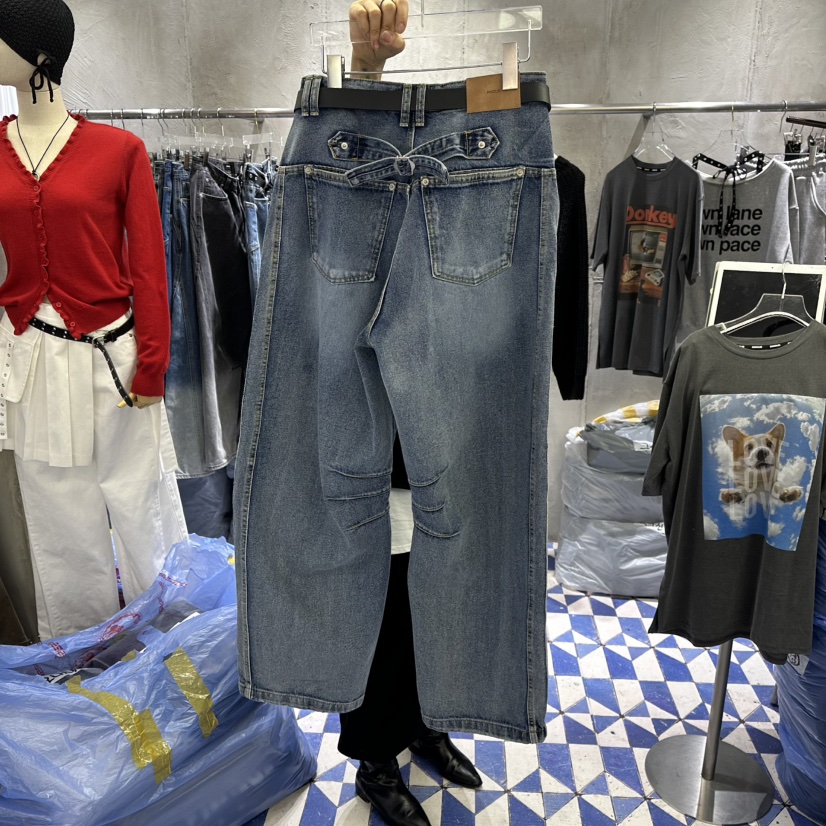 AMOUR韓國代購女裝新款熱賣推薦真品休閑時尚牛仔褲不含腰帶AMOUR牛仔褲