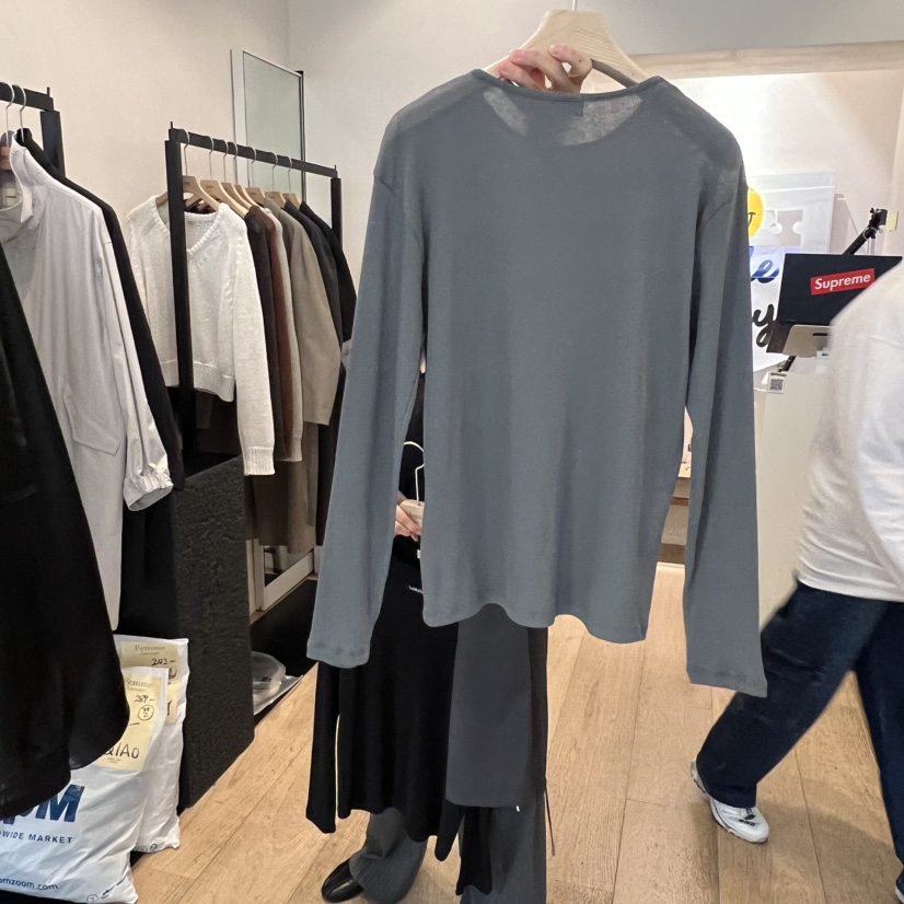 LA MAGIE FEMME東大門實拍女士新品職業時尚休閑長袖T恤Lamagie Femme長袖T恤