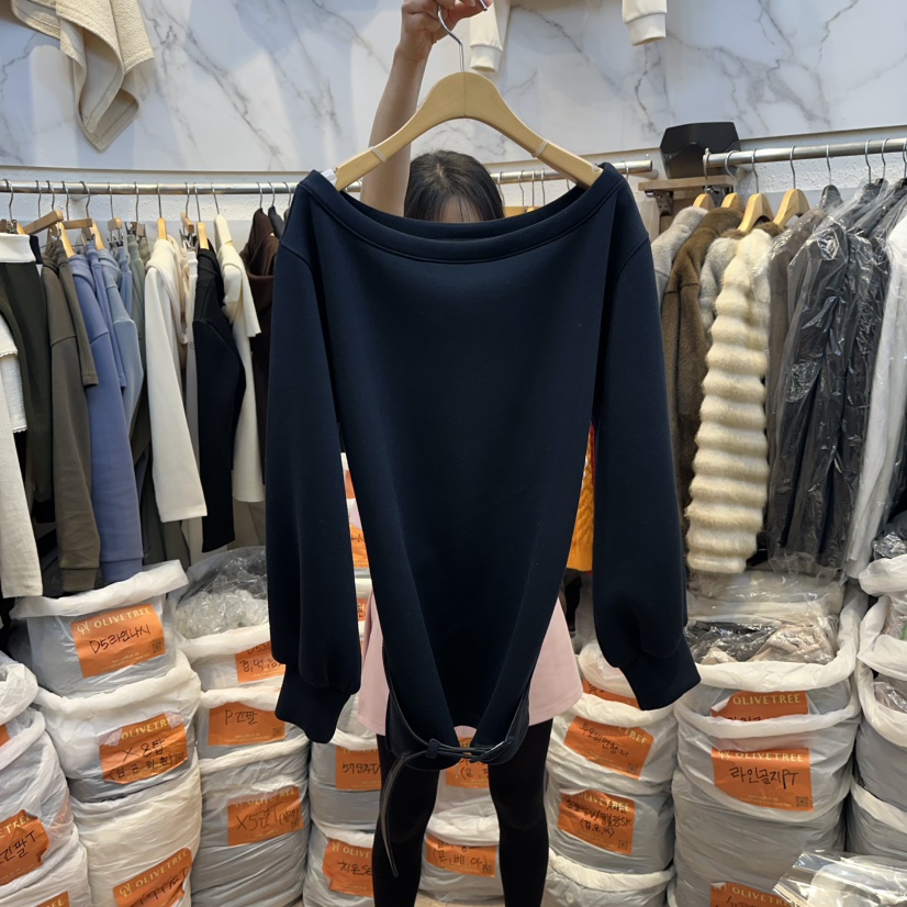 OLIVE TrEE東大門代購女裝新款人氣職業26春夏衛衣含腰帶OLIVE TrEE衛衣圖色2