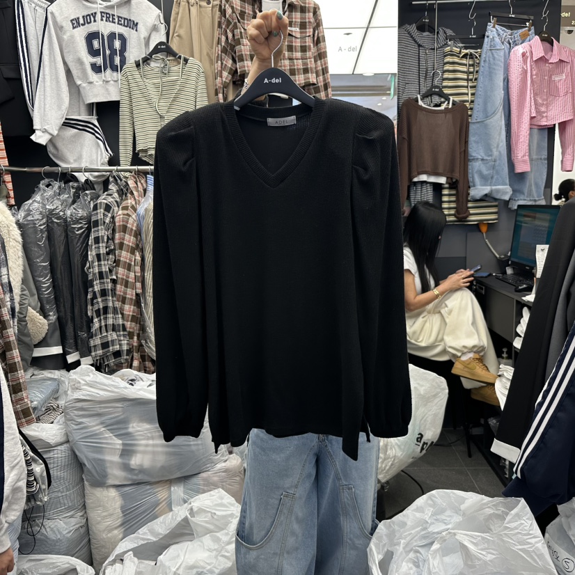 A-DEL韓國直郵女士新款休閑人氣熱賣26春夏職業真品長袖T恤A-DEL長袖T恤圖色2