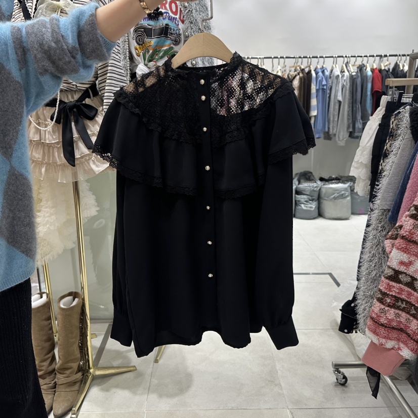 JENNY 1976韓國直郵女士新款26春夏熱賣職業休閑襯衫蕾絲衫JENNY 1976襯衫/蕾絲衫圖色2