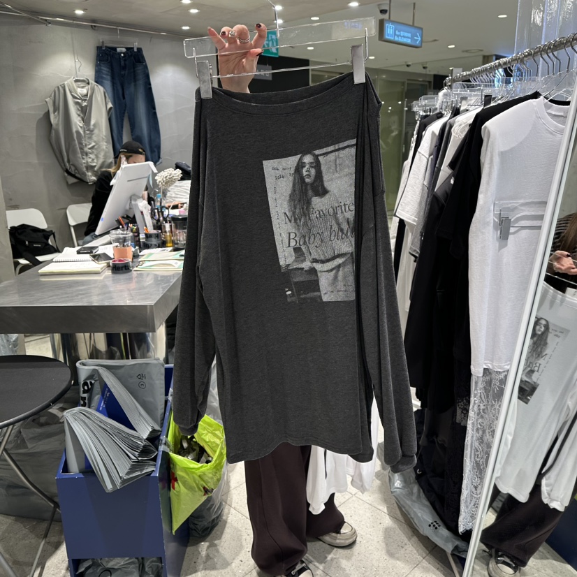 HERTZ-P東大門實拍女士新款真品人氣休閑熱賣時尚長袖T恤HERTZ-P長袖T恤圖色2墨色