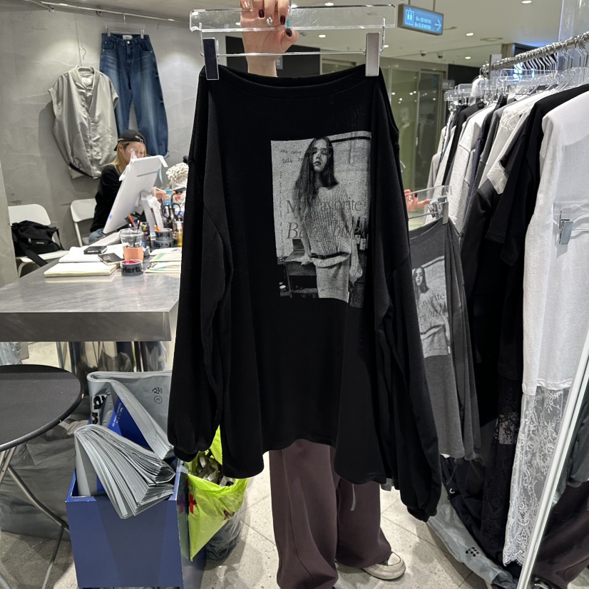 HERTZ-P東大門實拍女士新款真品人氣休閑熱賣時尚長袖T恤HERTZ-P長袖T恤圖色3黑色