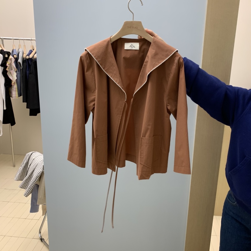 THEPLAN韓國代購女士新品推薦人氣休閑真品襯衫蕾絲衫口袋THE PLAN襯衫/蕾絲衫圖色1