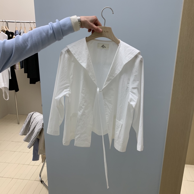 THEPLAN韓國代購女士新品推薦人氣休閑真品襯衫蕾絲衫口袋THE PLAN襯衫/蕾絲衫圖色2