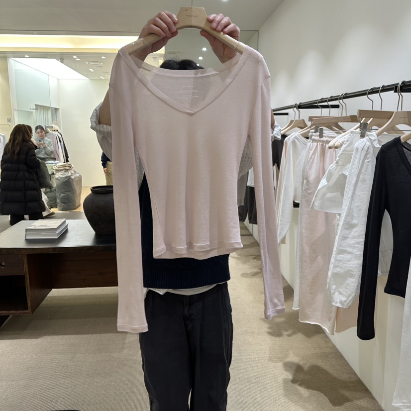 VEGETABLE東大門直郵女裝新款真品職業時尚休閑熱賣長袖T恤VEGETABLE長袖T恤圖色1