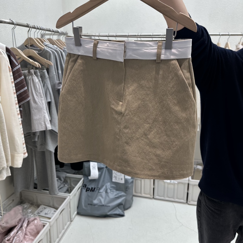 HUMMING BIRD韓國代購女士新品人氣休閑真品熱賣短裙腰帶HUMMING BIRD短裙圖色1