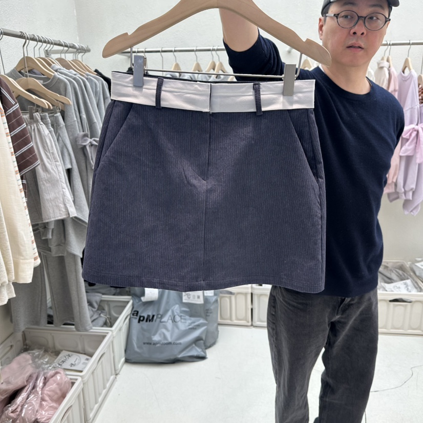 HUMMING BIRD韓國代購女士新品人氣休閑真品熱賣短裙腰帶HUMMING BIRD短裙圖色2