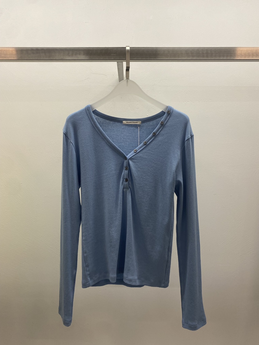 WEARABLE-L東大門直郵女士新品職業人氣推薦時尚長袖T恤V領WEARABLE長袖T恤圖色2