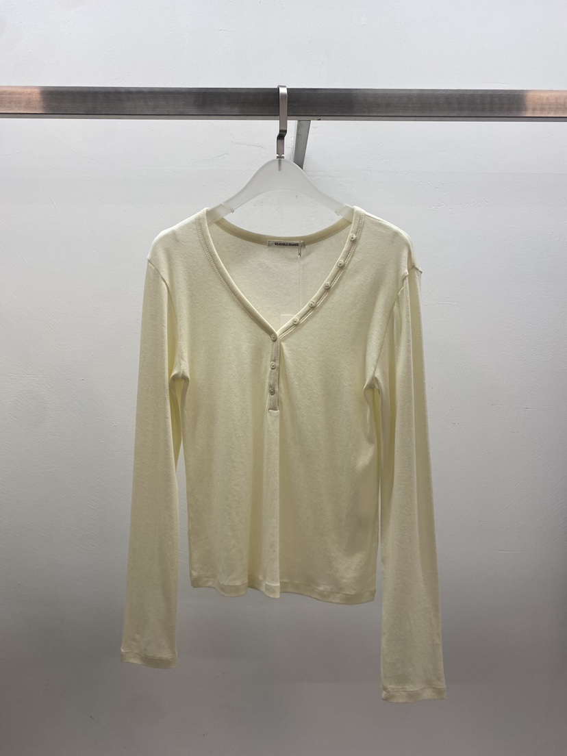 WEARABLE-L東大門直郵女士新品職業人氣推薦時尚長袖T恤V領WEARABLE長袖T恤圖色4