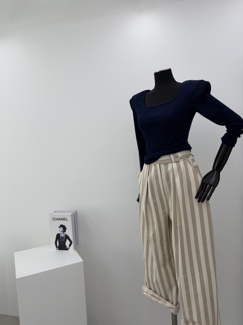 RED-A韓國代購女裝新品人氣休閑熱賣推薦時尚休閑褲條紋RED-A休閑褲