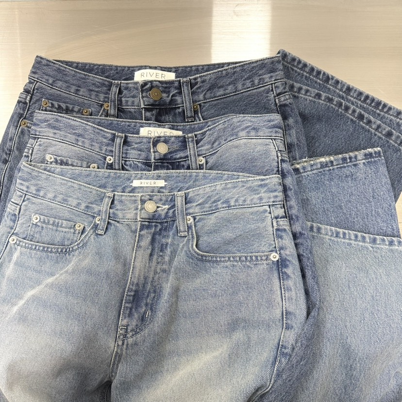 RIVER韓國直郵女士新款人氣26春夏職業熱賣休閑推薦牛仔褲WATER/RIVER牛仔褲
