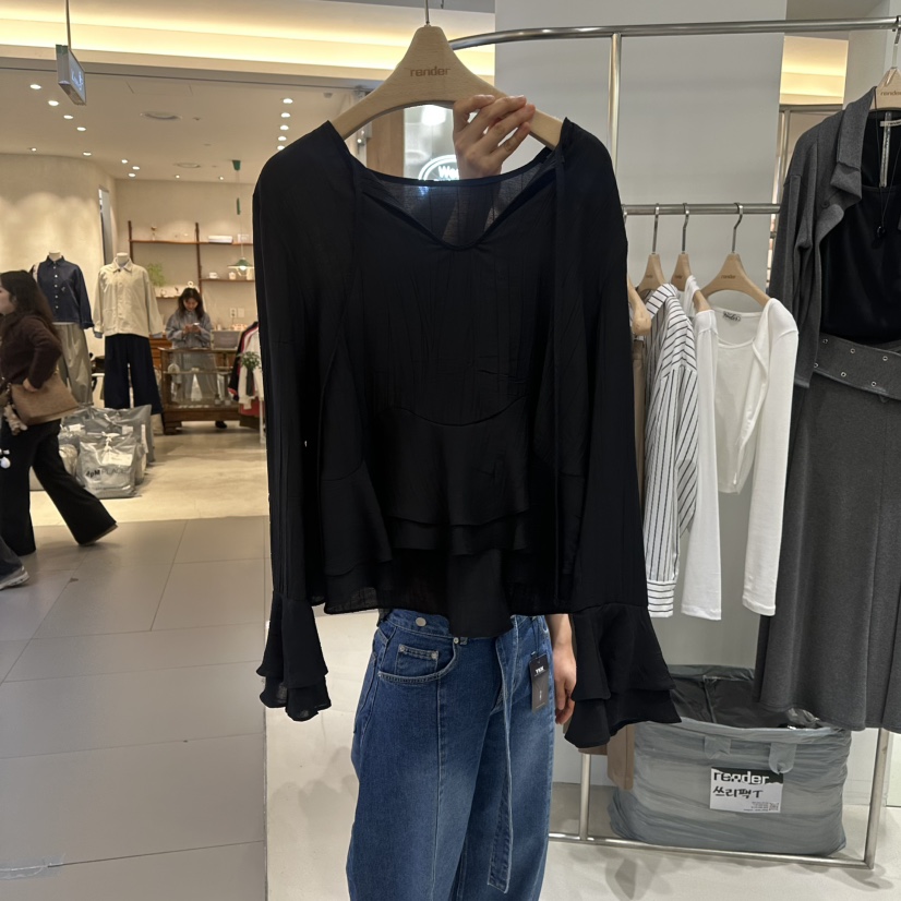 RENDER東大門直郵女裝新款休閑職業時尚人氣真品襯衫蕾絲衫RENDER襯衫/蕾絲衫圖色2