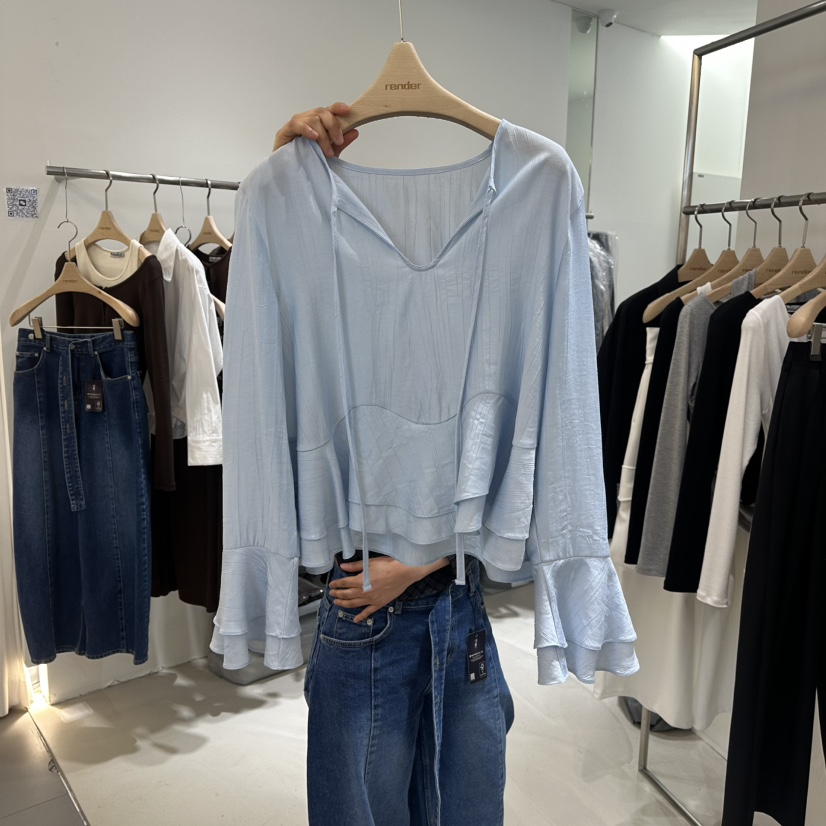 RENDER東大門直郵女裝新款休閑職業時尚人氣真品襯衫蕾絲衫RENDER襯衫/蕾絲衫圖色3