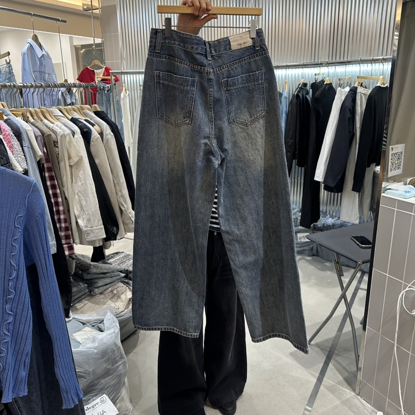 ALEGRE韓國直郵女士新款熱賣推薦人氣休閑時尚職業牛仔褲ALEGRE牛仔褲