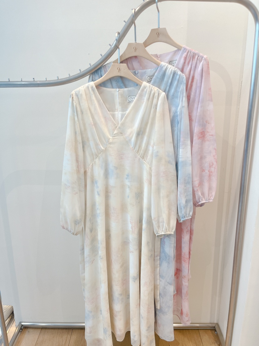 OVE韓國直郵女士新品時尚26春夏休閑人氣真品推薦職業連衣裙OVE連衣裙