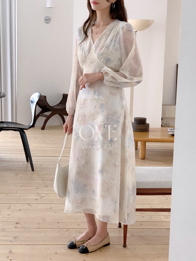 OVE韓國直郵女士新品時尚26春夏休閑人氣真品推薦職業連衣裙OVE連衣裙