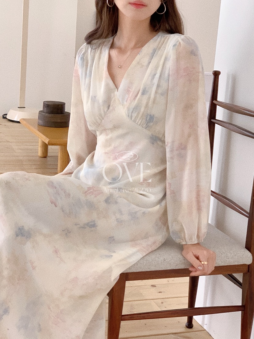 OVE韓國直郵女士新品時尚26春夏休閑人氣真品推薦職業連衣裙OVE連衣裙