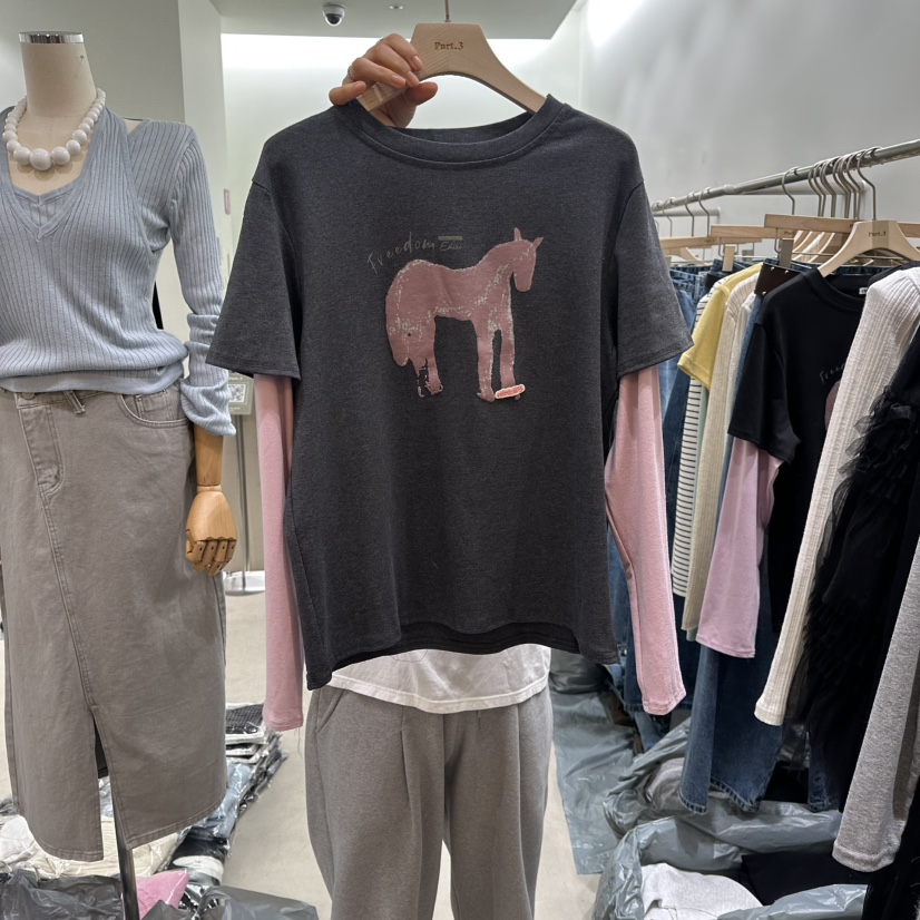 PART3韓國直郵女裝新品時尚休閑職業真品推薦熱賣長袖T恤Part.3長袖T恤圖色1